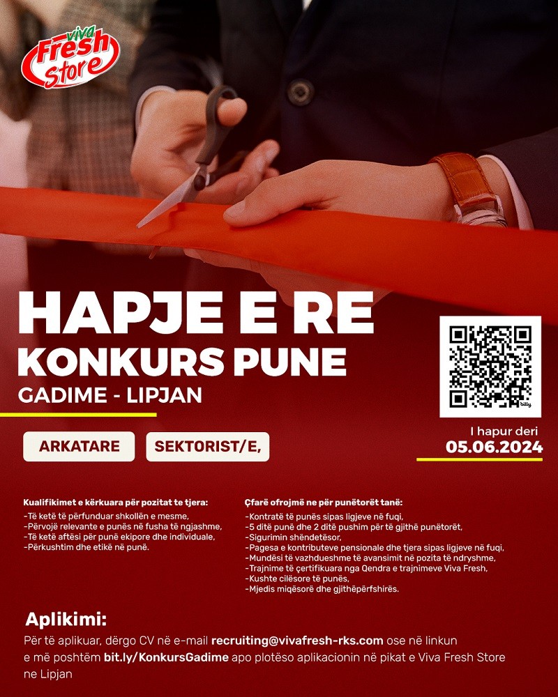 Arkatare, Sektorist/e - Lipjan (Gadime)